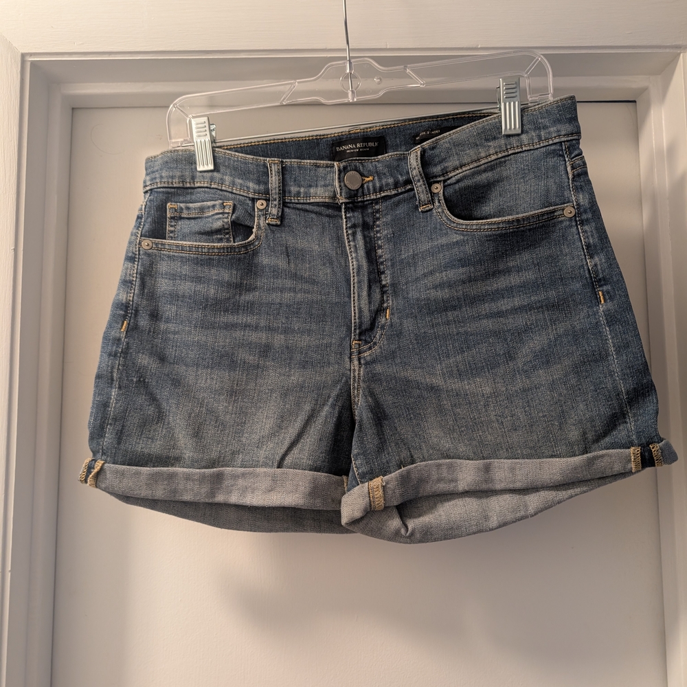 Banana Republic Denim Blue Rolled Hem Shorts